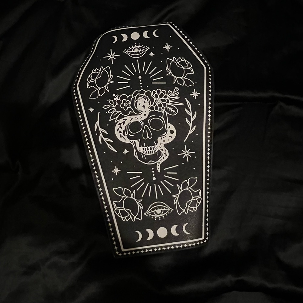 Black/white skull backpack